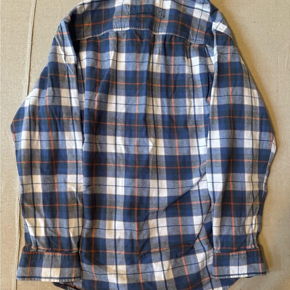 Blue and White Plaid Men's Shirt - Picture 6 of 6